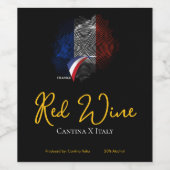 French flag ワインラベル (シングルラベル)