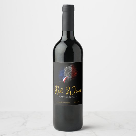 French flag ワインラベル (正面)