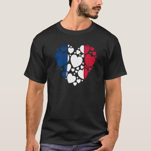 French Flag Heart Idea For Kids & France Flag Heri Tシャツ (正面)