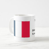 French Flag & National Anthem Title & Some Lyrics コーヒーマグカップ (正面左)