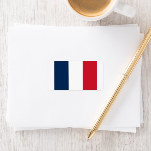 French flag Return Address Label ラベル (インサイチュ)