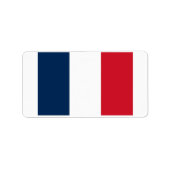 French flag Return Address Label ラベル (正面)