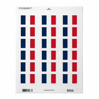 French flag Return Address Label ラベル