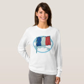 French Flag Tricolour Blue White Red France Tシャツ (正面フル)