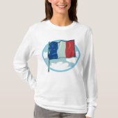 French Flag Tricolour Blue White Red France Tシャツ (正面)