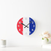 French Flag Wall Clock - Flag of France ラウンド壁時計 (ホーム)
