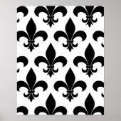 French fleur de lis pattern Parisian ポスター (正面)