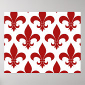 French fleur de lis pattern Parisian ポスター (正面)