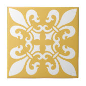 French Fleur de Lys Patternのカスタマイズ可能な色 タイル (正面)