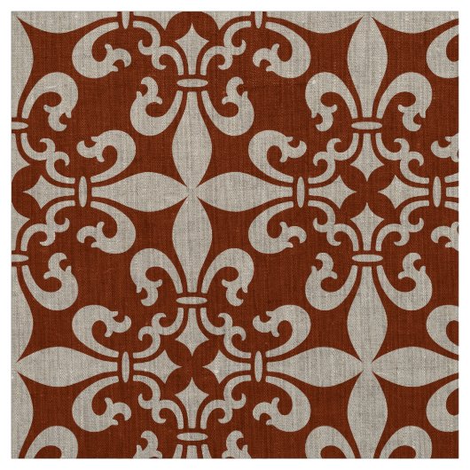 French Fleur de Lys Patternのカスタマイズ可能な色 ファブリック (見本)