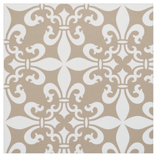 French Fleur de Lys Patternのカスタマイズ可能な色 ファブリック (見本)
