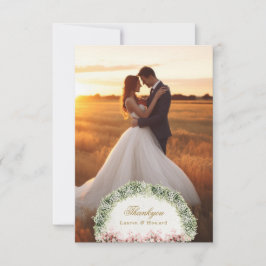 french floral garden chateau wedding サンキューカード