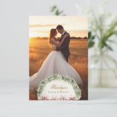 french floral garden chateau wedding サンキューカード (スタンド正面)