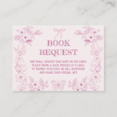 French Floral Pattern Books For A Baby Shower エンクロージャーカード (正面)