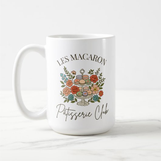 French Florals & Macarons Mug コーヒーマグカップ (左)
