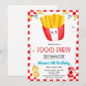 French Fries Birthday party Invitation 招待状 (正面/裏面)