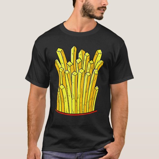 French Fries Costume  Fast Food French Fry Tシャツ (正面)