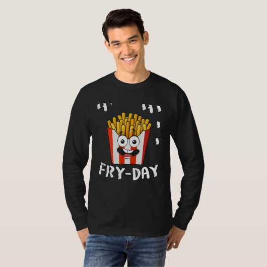 French Fries Fryday Friday Everyday Fries Lover Gi Tシャツ (正面フル)