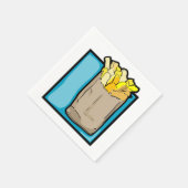 French Fries Paper Napkins スタンダードカクテルナプキン (角)