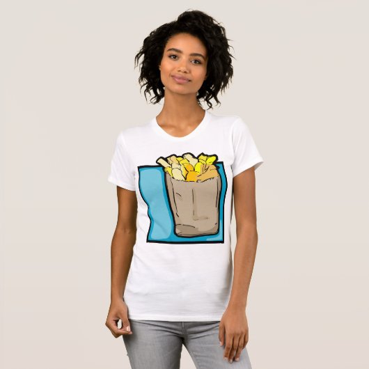 French Fries Womens T-Shirt Tシャツ (正面フル)