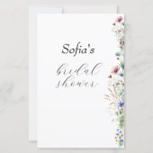 French Garden Party flower bridal shower game (裏面)