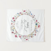 French Garden Party flower Invitation タペストリー (正面(横))