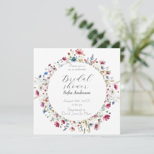 French Garden Party flower Invitation 招待状 (スタンド正面)