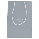 French Grey Wedding Welcome Gift Bag ミディアムペーパーバッグ (裏面)