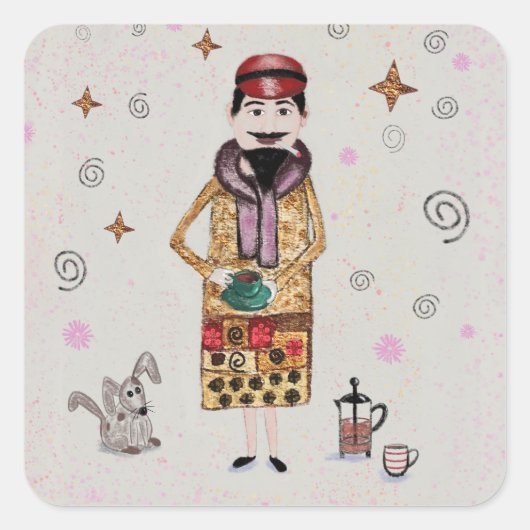 French Guy  スクエアシール (正面)