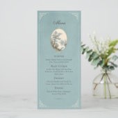 French Heron Dusty Blue Wedding Menu メニュー (スタンド正面)