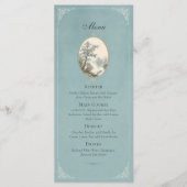 French Heron Dusty Blue Wedding Menu メニュー (正面)