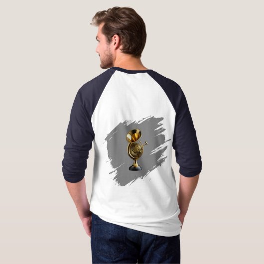 French horn Bitcoin 01 Tシャツ (裏面フル)
