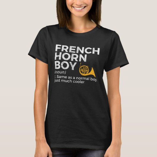 French Horn Boy Definition French Horn Player Tシャツ (正面)