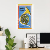 French Horn - Matchbox Print - Aesthetic Wall Art ポスター (ホームオフィス)