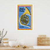 French Horn - Matchbox Print - Aesthetic Wall Art ポスター (キッチン)