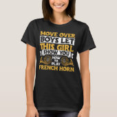 French Horn Player Apparel Instrument Brass Music  Tシャツ (正面)