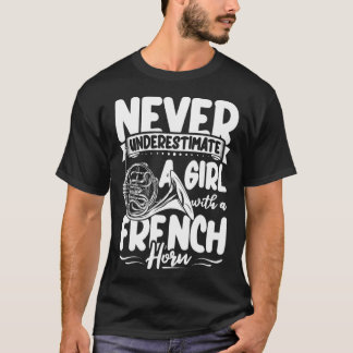 French Horn Player Apparel Instrument Brass Music  Tシャツ