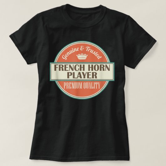French Horn Player Music1 Tシャツ (デザイン正面)