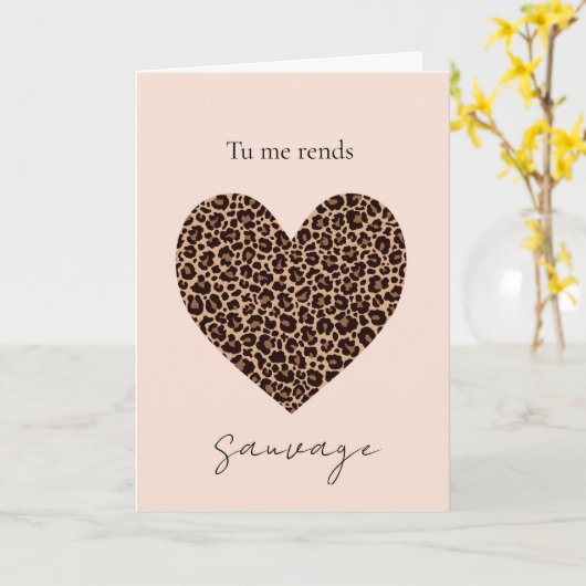 French I'm Wild for You Valentine's Day Card カード (黄色い花)