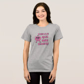 French Inspirational Encouragement Quote Pink Pig  トライブレンドＴシャツ (正面全面)