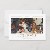 French Joyeux Noël Modern Typography Custom Photo (正面)
