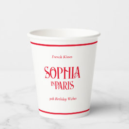 French Kisses & 30th Birthday Wishes Paris Party 紙コップ