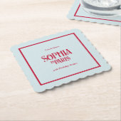 French Kisses & 40th Birthday Wishes Paris Party ペーパーコースター (アングル)