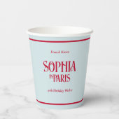 French Kisses & 40th Birthday Wishes Paris Party 紙コップ (裏面)