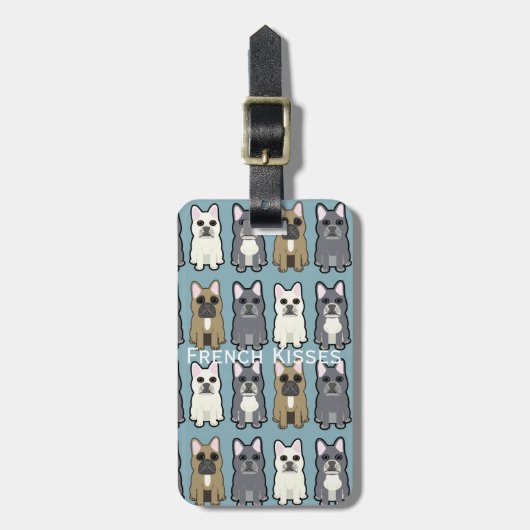 French Kisses, Frenchies ラゲッジタグ (正面縦)