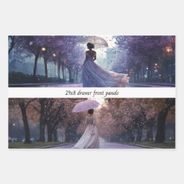 French Lady Garden Walk Drawer Front Wrapping Pape ラッピングペーパーシート