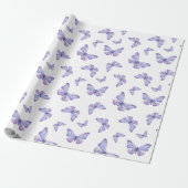 French Lavender Butterfly Pattern ラッピングペーパー (アンロールド)