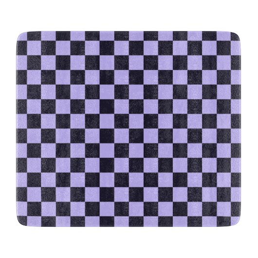 French lilac checkerboard pattern カッティングボード (正面)