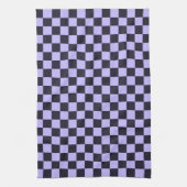 French lilac checkerboard pattern キッチンタオル (縦)