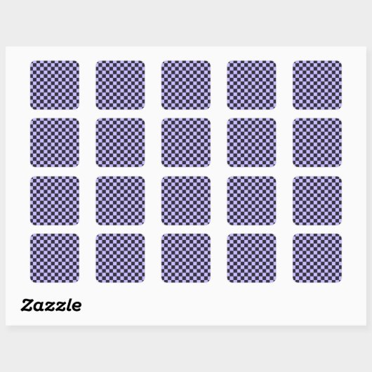 French lilac checkerboard pattern スクエアシール (シート)